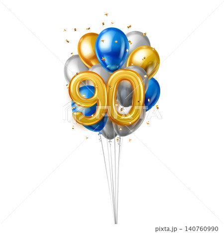 90th birthday celebration balloons. 90th birthday celebration balloons. 140760990