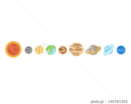 太陽系惑星　イラスト 140761303