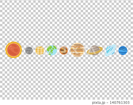 太陽系惑星　イラスト 140761303