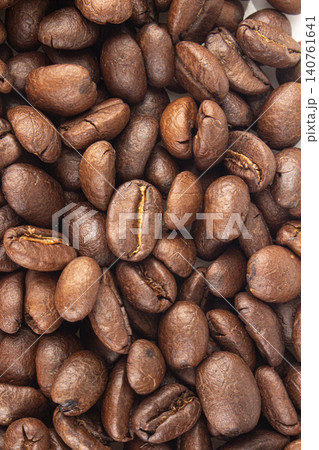 Coffee beans texture pile background Coffee beans texture pile background 140761641