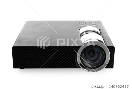 Modern digital video projector isolated on white 140762437