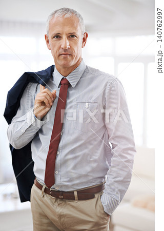 Relax, portrait and mature businessman, ceo or senior manager at corporate startup office. Serious, trust and confident face of business owner, boss or entrepreneur at professional agency with pride Relax, portrait and mature businessman, ceo or senior manager at corporate startup office. Serious, trust and confident face of business owner, boss or entrepreneur at professional agency with pride 140762997