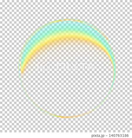 Abstract glass sphere frame with iridescent holographic rainbow gradient rim isolated raster illustration Abstract glass sphere frame with iridescent holographic rainbow gradient rim isolated raster illustration 140763186
