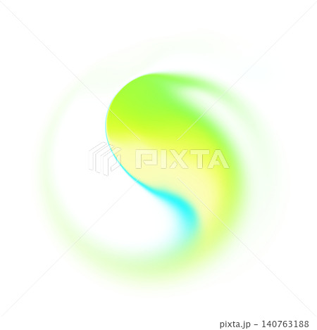 Abstract dynamic fluid swirl element with blurry lime green yellow and cyan liquid waves isolated Abstract dynamic fluid swirl element with blurry lime green yellow and cyan liquid waves isolated 140763188
