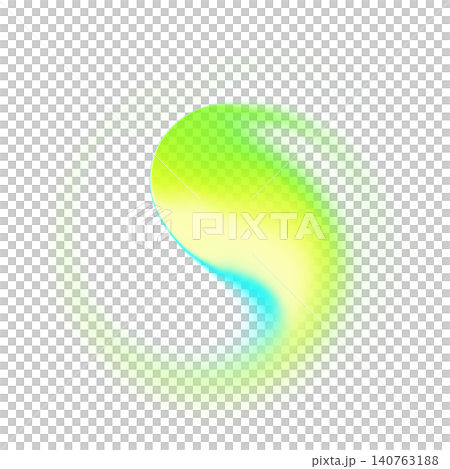 Abstract dynamic fluid swirl element with blurry lime green yellow and cyan liquid waves isolated Abstract dynamic fluid swirl element with blurry lime green yellow and cyan liquid waves isolated 140763188