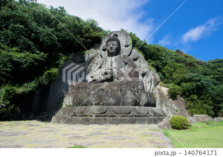 Great Buddha statue on Nihon temple at Mount Nokogiri in Chiba prefecture, Japan Great Buddha statue on Nihon temple at Mount Nokogiri in Chiba prefecture, Japan 140764171