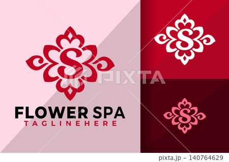 Letter S Flower Spa Bloom Logo Logos Design Element Stock Vector Illustration 140764629