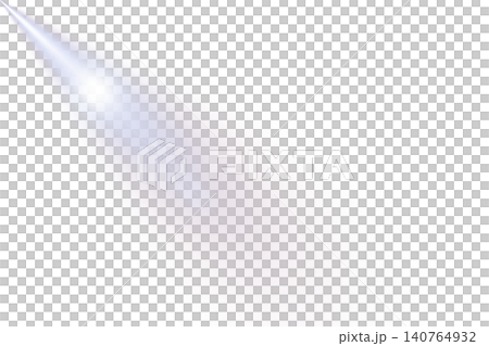 Soft pale blue diagonal spotlight beam shining from top left corner with bright flare on transparent background, concept of magical cinematic illumination overlay Soft pale blue diagonal spotlight beam shining from top left corner with bright flare on transparent background, concept of magical cinematic illumination overlay 140764932
