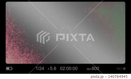Cinematic camera overlay with pink and green grunge texture, recording interface, and transparent center isolated for video editing, filmmaking, and retro screen effects. Cinematic camera overlay with pink and green grunge texture, recording interface, and transparent center isolated for video editing, filmmaking, and retro screen effects. 140764945