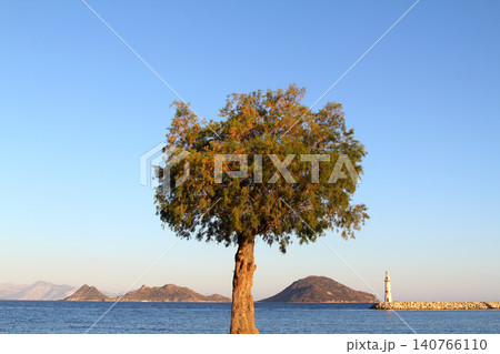 Seaside town of Turgutreis and spectacular sunsets Seaside town of Turgutreis and spectacular sunsets 140766110
