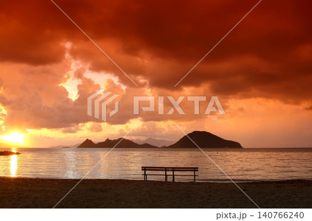 Seaside town of Turgutreis and spectacular sunsets Seaside town of Turgutreis and spectacular sunsets 140766240