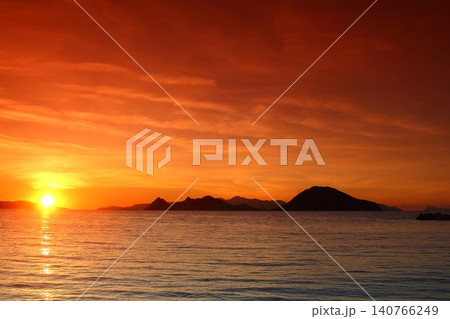 Seaside town of Turgutreis and spectacular sunsets Seaside town of Turgutreis and spectacular sunsets 140766249