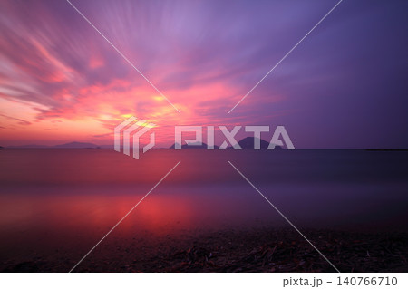 Seaside town of Turgutreis and spectacular sunsets Seaside town of Turgutreis and spectacular sunsets 140766710