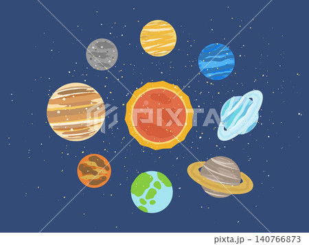 太陽系惑星 イラスト 太陽系惑星 イラスト 140766873