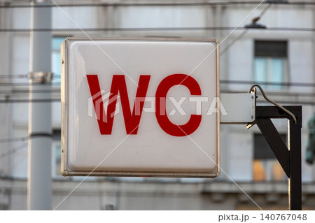 WC sign outside WC sign outside 140767048