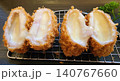 Deep Fried Pork Cutlet Stuffed with Melted Cheese Japanese Tonkatsu Style 140767660