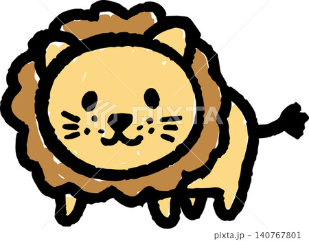 可愛い手書きのライオンのイラスト 可愛い手書きのライオンのイラスト 140767801