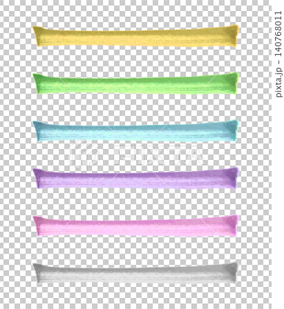 ペンで描いた線のイラストセット ペンで描いた線のイラストセット 140768011