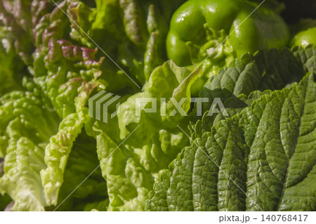 It is a close-up of fresh vegetables. 140768417
