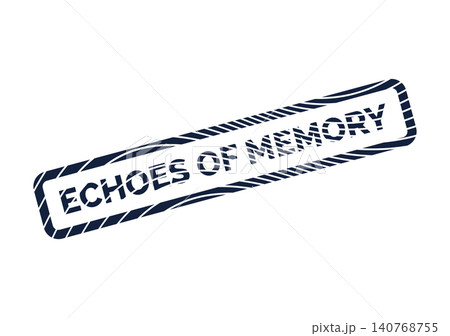 ECHOES OF MEMORY text inside a stylized rectangular frame evoking nostalgia and past reflections ECHOES OF MEMORY text inside a stylized rectangular frame evoking nostalgia and past reflections 140768755