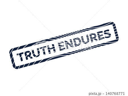 Official Truth Endures Campaign Stamp Mark Emphasizing Honesty, Integrity, and Resilience Official Truth Endures Campaign Stamp Mark Emphasizing Honesty, Integrity, and Resilience 140768771