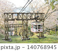 春の桜と吉野山ロープウェイ 140768945