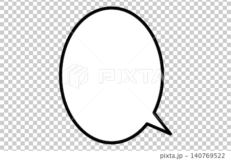Simple circular speech bubble illustration (copy space) 140769522