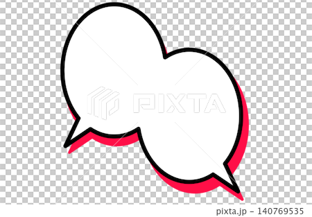 簡單的圓形對話框插圖(留白) 簡單的圓形對話框插圖(留白) 140769535