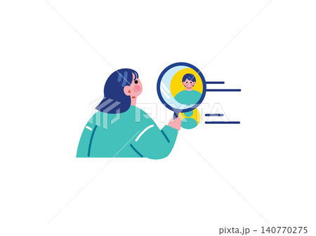 SNSを活用する女性のイラスト 140770275