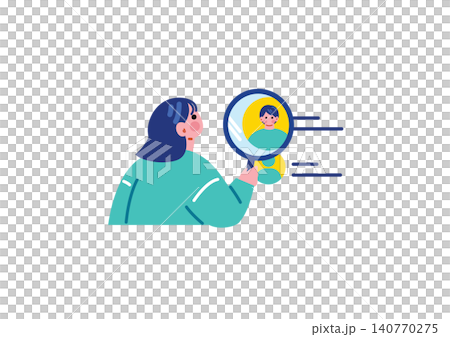 SNSを活用する女性のイラスト 140770275