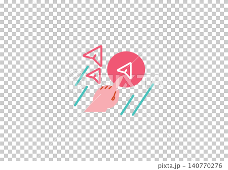 SNSで投稿を拡散するイメージイラスト 140770276