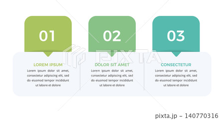 Three Steps Horizontal Process Infographic Template Three Steps Horizontal Process Infographic Template 140770316