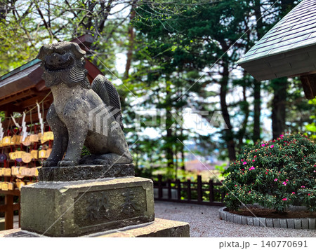 白石神社 狛犬と灯籠 札幌市白石区 新緑 白石神社 狛犬と灯籠 札幌市白石区 新緑 140770691