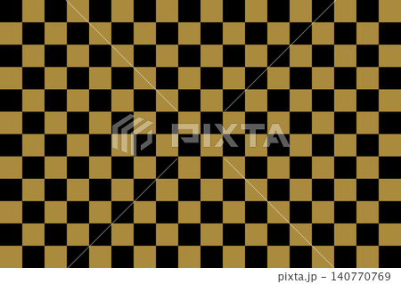 黒と金で描く高級感のある市松模様シームレスパターン【中柄】 黒と金で描く高級感のある市松模様シームレスパターン【中柄】 140770769