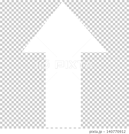 白色のシンプルな矢印 140770912