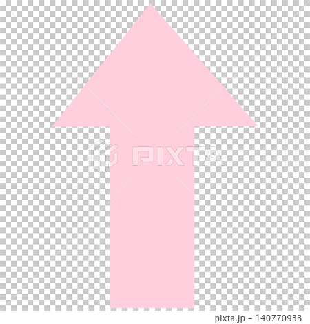 薄いピンク色のシンプルな矢印 薄いピンク色のシンプルな矢印 140770933