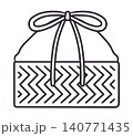 和小物・巾着の線画イラスト 140771435