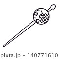和小物・簪の線画イラスト 140771610