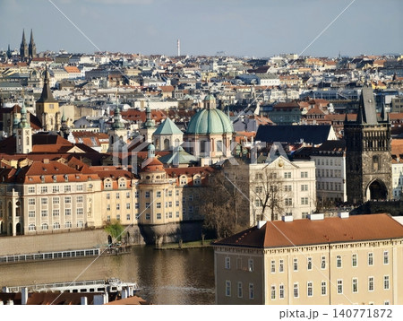 Scenic river view. Enchanting riverside panorama showcasing centuriesold buildings and timeless design Scenic river view. Enchanting riverside panorama showcasing centuriesold buildings and timeless design 140771872