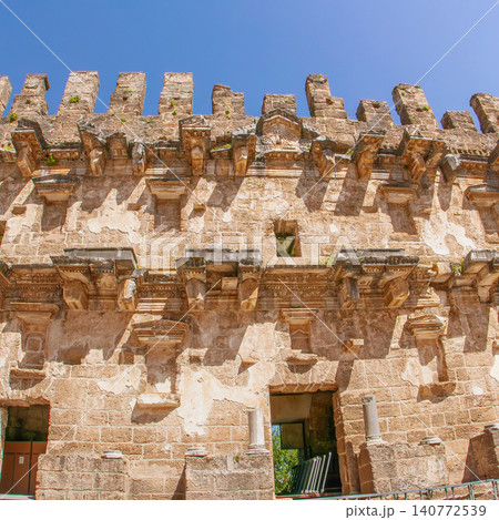 Ancient Roman Theater Ruins in Aspendos, Antalya, Turkey Ancient Roman Theater Ruins in Aspendos, Antalya, Turkey 140772539