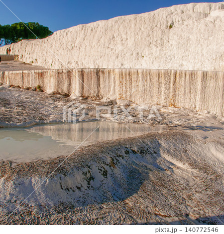 Travertine Terraces and Thermal Pools in Pamukkale, Turkey Travertine Terraces and Thermal Pools in Pamukkale, Turkey 140772546