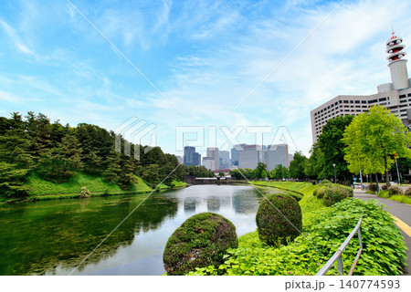 東京 皇居周辺及び桜田濠と霞が関の官公庁街 東京 皇居周辺及び桜田濠と霞が関の官公庁街 140774593