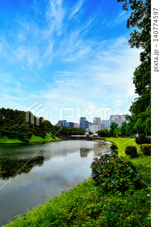 東京 皇居周辺及び桜田濠と霞が関の官公庁街 東京 皇居周辺及び桜田濠と霞が関の官公庁街 140774597