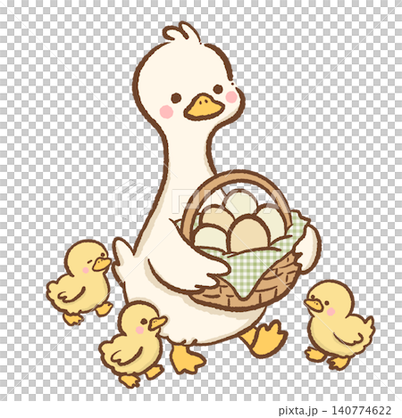 Cute Mother Goose Carrying a Basket of Fresh Farm Eggs with Baby Ducklings Spring Farm Cottagecore Family Illustration Digital Clipart Cute Mother Goose Carrying a Basket of Fresh Farm Eggs with Baby Ducklings Spring Farm Cottagecore Family Illustration Digital Clipart 140774622