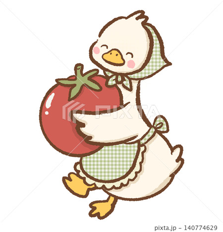 Cute Cottagecore Goose Carrying a Giant Fresh Garden Tomato Farm Harvest Vegetable Market Illustration Digital Clipart Cute Cottagecore Goose Carrying a Giant Fresh Garden Tomato Farm Harvest Vegetable Market Illustration Digital Clipart 140774629