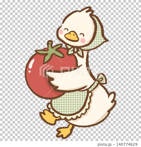 Cute Cottagecore Goose Carrying a Giant Fresh Garden Tomato Farm Harvest Vegetable Market Illustration Digital Clipart Cute Cottagecore Goose Carrying a Giant Fresh Garden Tomato Farm Harvest Vegetable Market Illustration Digital Clipart 140774629
