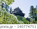 春　満開のヒトツバタゴの木 140774751