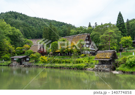 Traditional houses of Hida Folk Village in Takayama, Japan Traditional houses of Hida Folk Village in Takayama, Japan 140774858