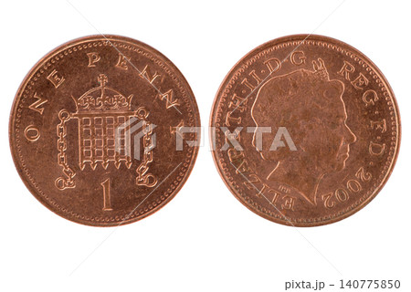 One penny coin 140775850