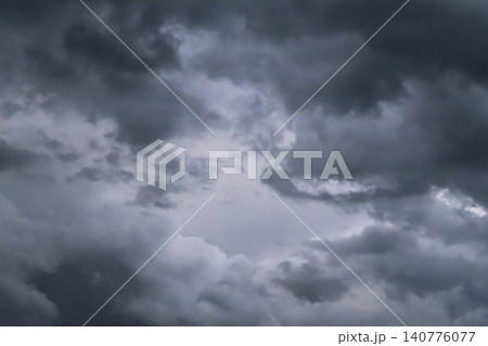 Dramatic dark storm clouds filling the sky, ominous cloudy weather background before rain. Dramatic dark storm clouds filling the sky, ominous cloudy weather background before rain. 140776077